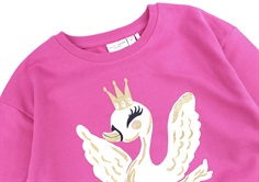 Name It raspberry rose/princess swan sweatshirt
